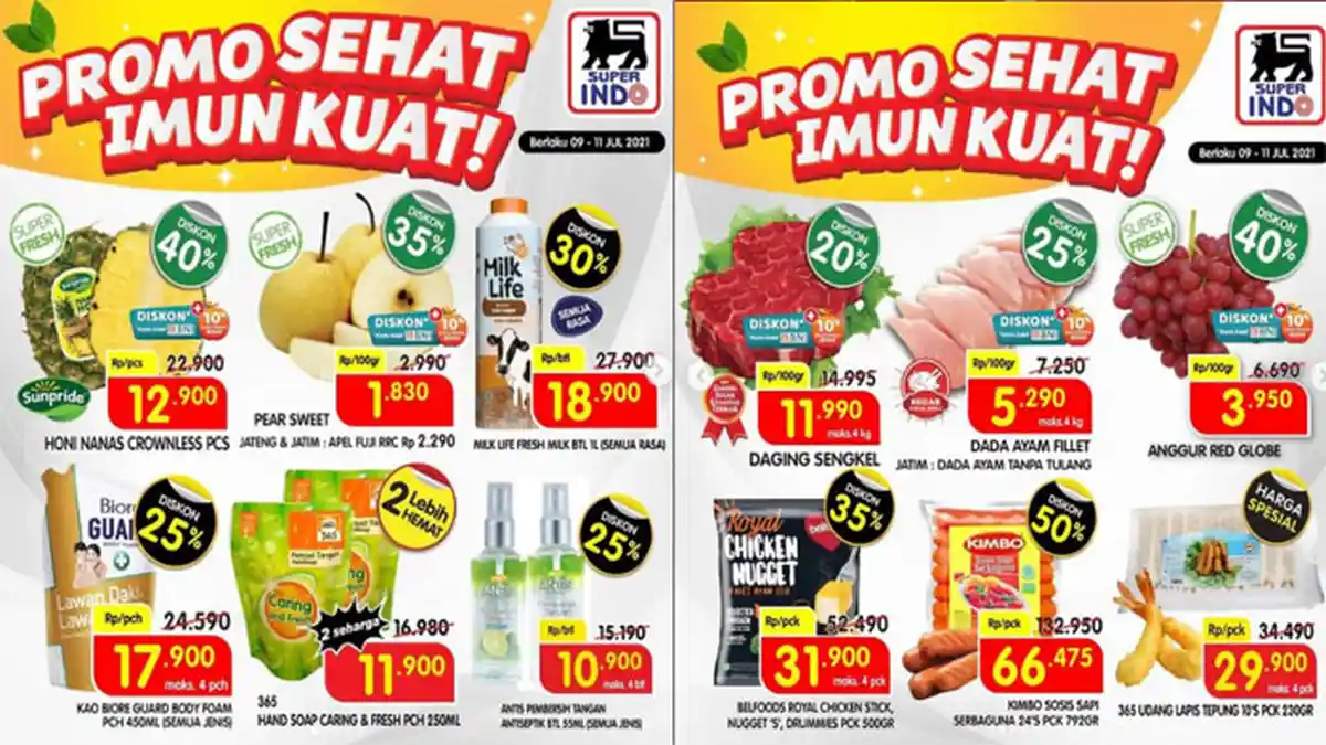 PROMO SUPERINDO Weekend Hari Ini 11 Juli 2021, Minyak Goreng Super Murah hingga Diskon Buah Daging