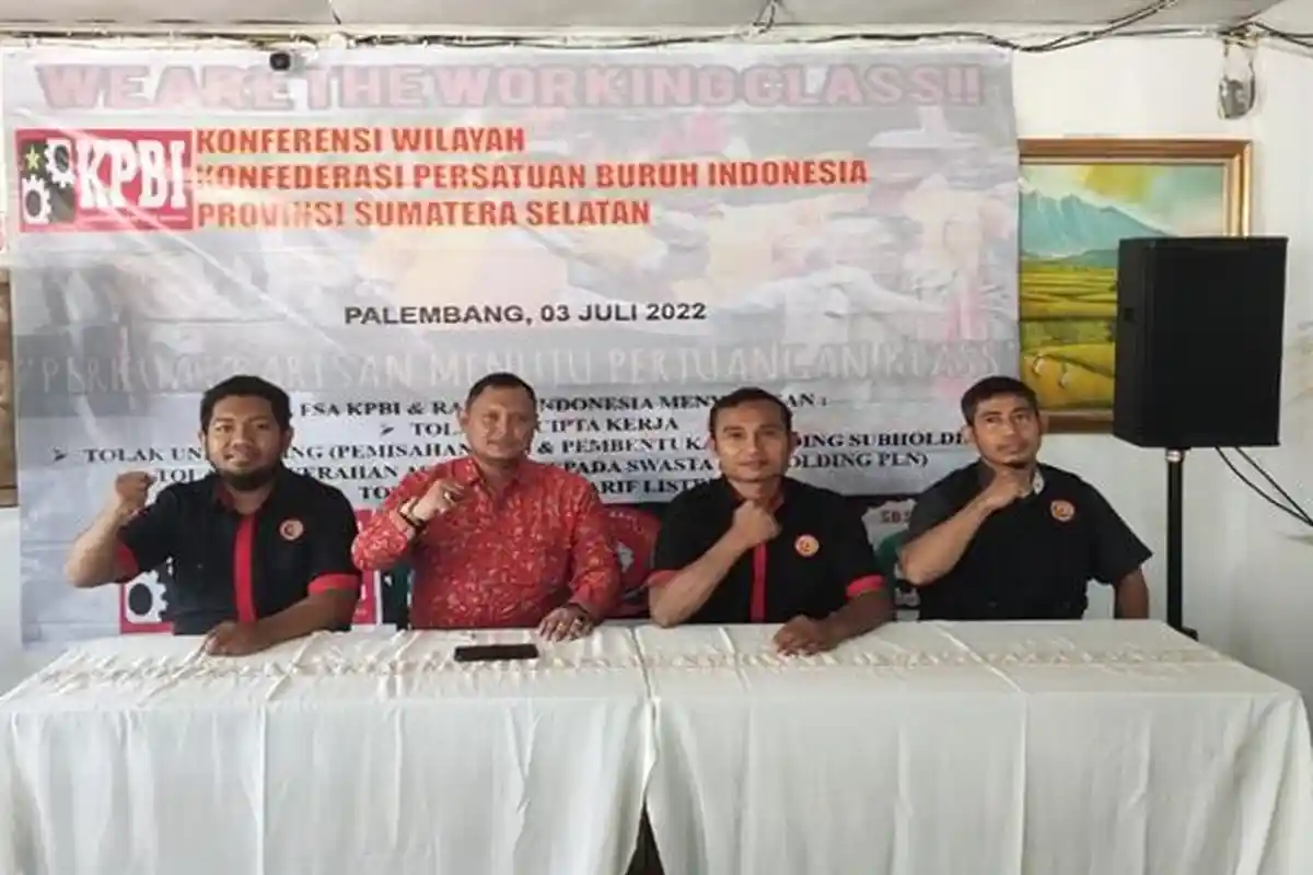 KPBI Sumsel Tolak UU Cipta Kerja dan Tolak Pembentukan Holding Subholding PLN
