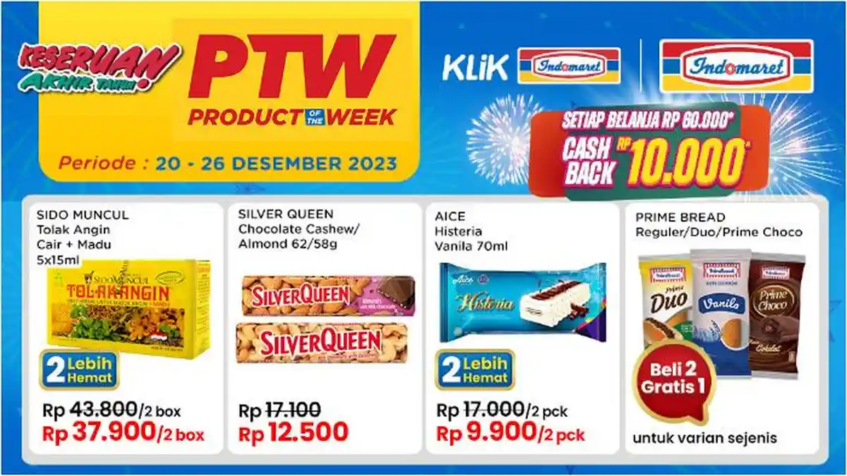 Katalog Promo Indomaret Terbaru: Prime Bread Beli 2 Gratis 1 Berlaku sampai 26 Desember 2024