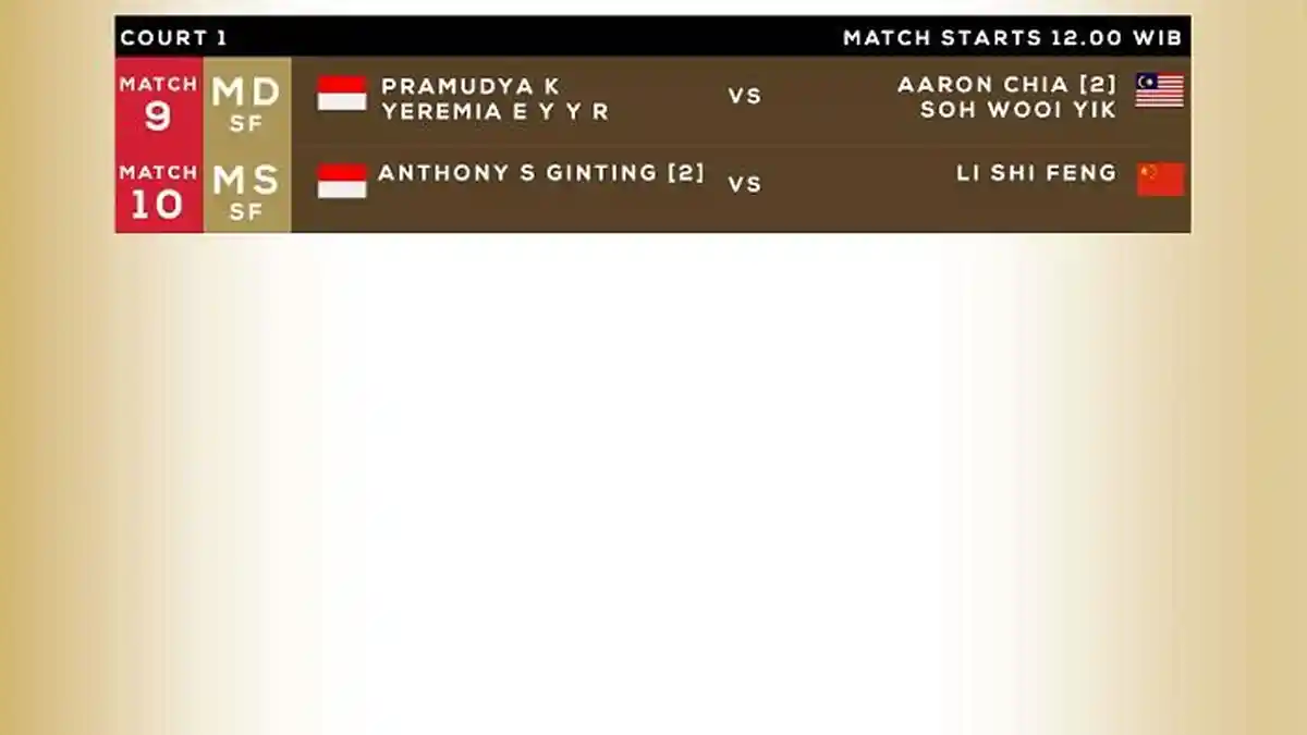 Link Live Streaming Semifinal Indonesia Open 2023: Ginting & Pramudya/Yeremia Berjuang Tiket Final