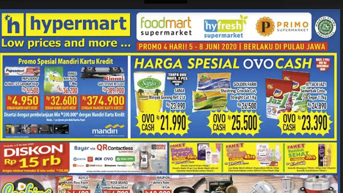 Daftar Promo Hypermart Jumat 5 Juni 2020, Dapatkan Diskon Menarik Berbagai Macam Sembako Berikut Ini