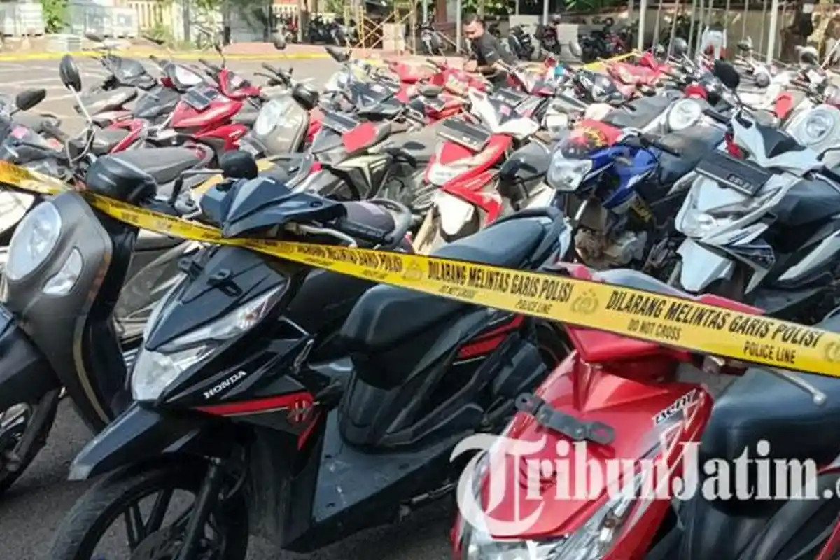 45 Motor Hasil Curian Disita Polisi, Duet Maut Maling dan Penadah Asal Pasuruan Berakhir