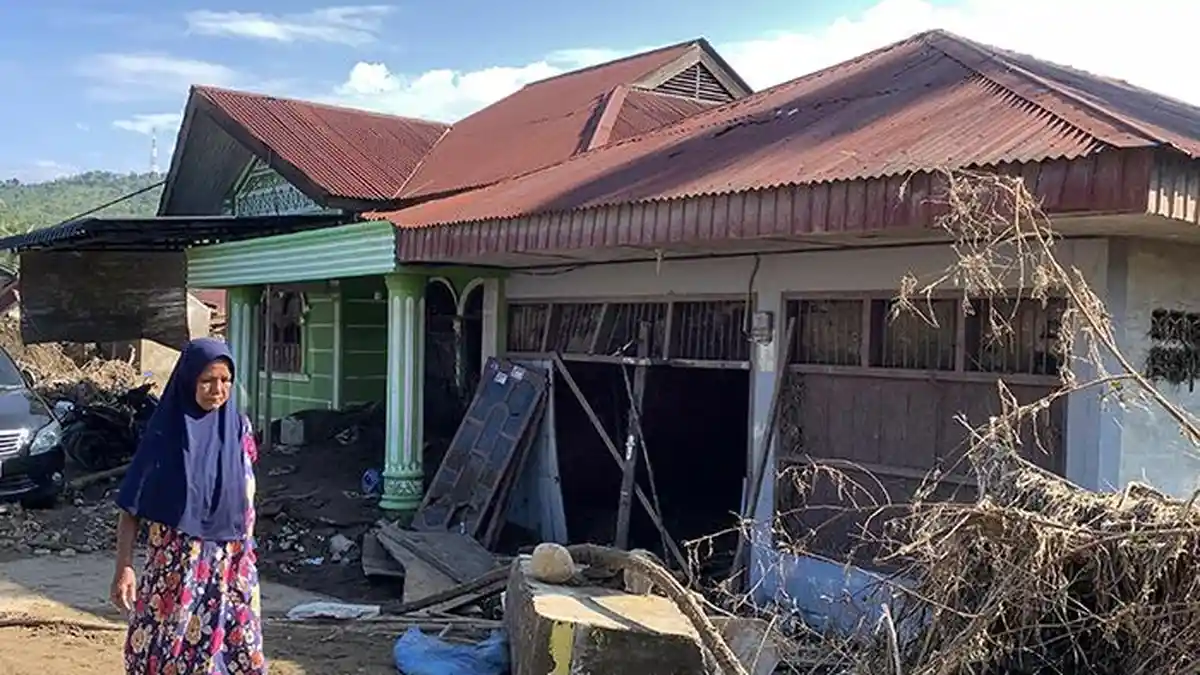 Jurnalis Serambi Telusuri Blang Awe yang Luluh Lantak, Rumah-rumah Terimbun Tanah, Hilang Bentuk