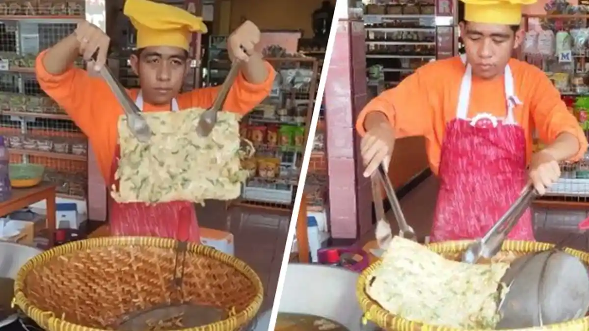 Bikin Heboh Mendoan Jumbo di Banyumas, Bisa untuk Makan Sekeluarga