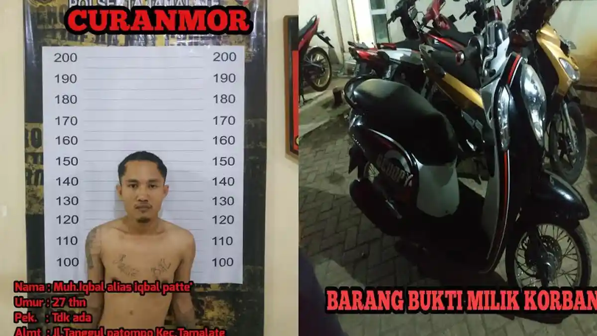 Gasak Dua Motor Sejak Maret 2020, Warga Tanggul Patompo Dihadiahi Timah Panas