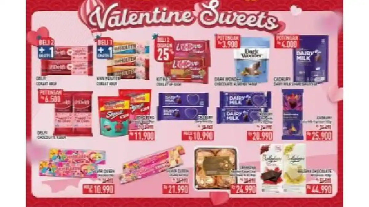 Diskon Valentine! Promo Hypermart Hari Ini 6-14 Februari 2024: Coklat Silverqueen Beli 1 Gratis 1