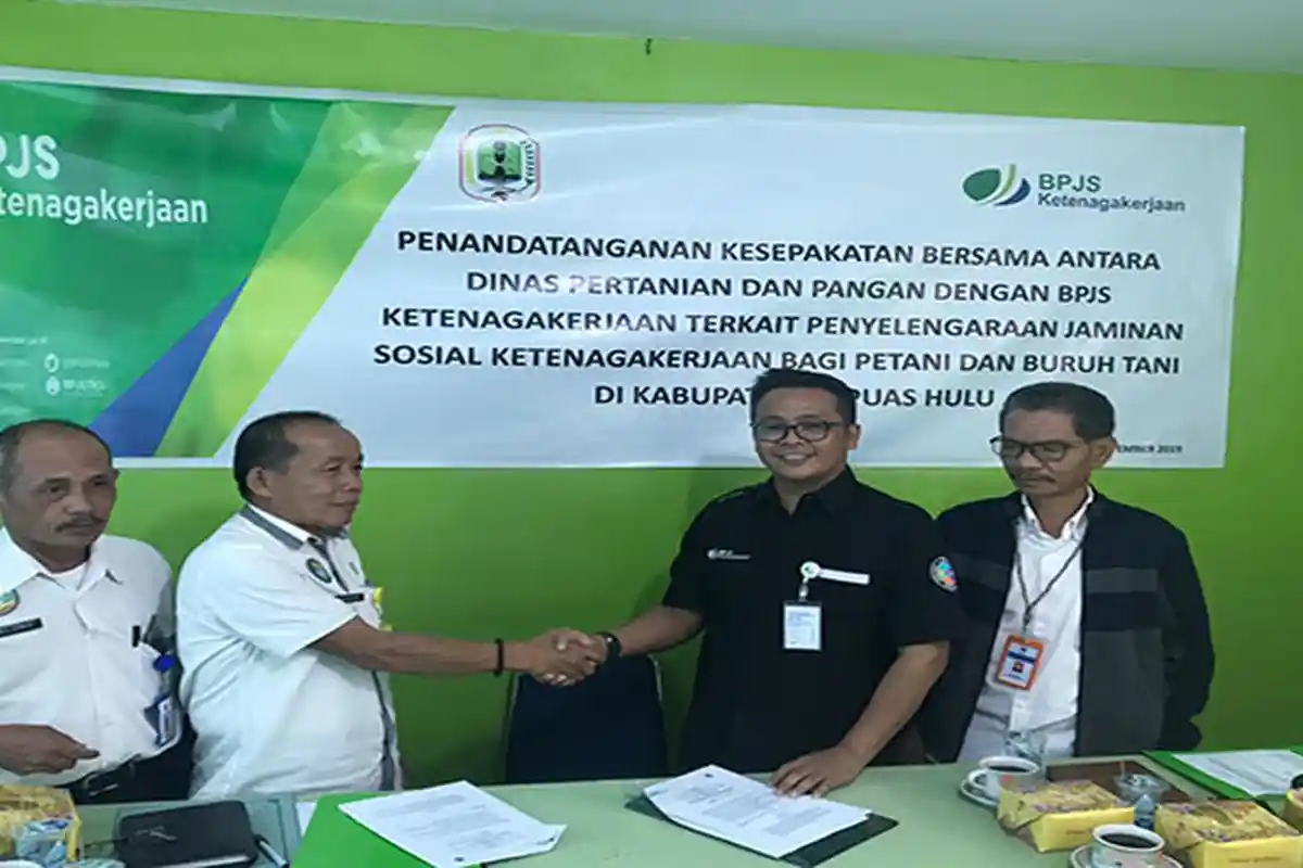 Teken Dengan Dinas Pertanian dan Pangan Kapuas Hulu, Ini Komitmen KCP BPJS Ketenagakerjaan