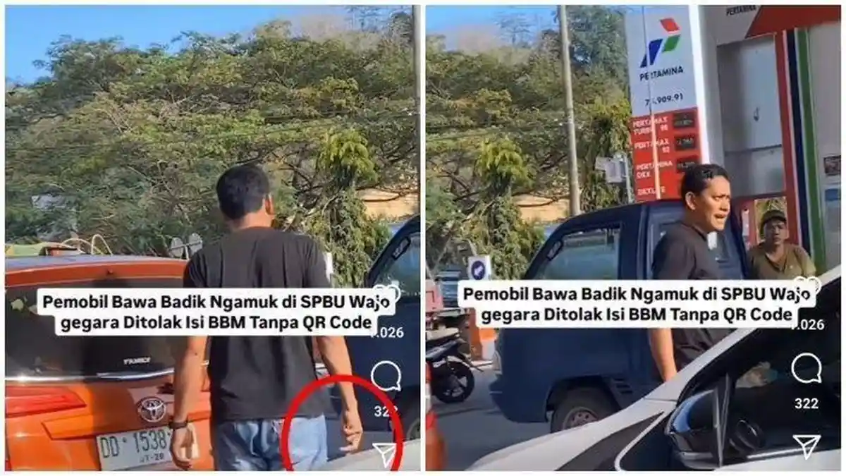 Sosok Erwin Pemilik Mobil Putih Ngamuk Acungkan Parang ke Petugas SPBU Gegara Tak Diberi Pertalite