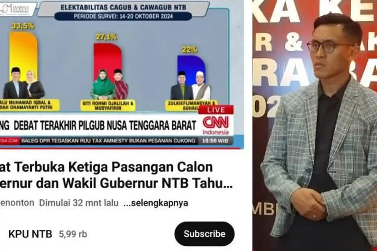 KPU NTB Keberatan Tayangan Hasil Survei di Live Debat Ketiga, Minta Maaf ke Semua Paslon