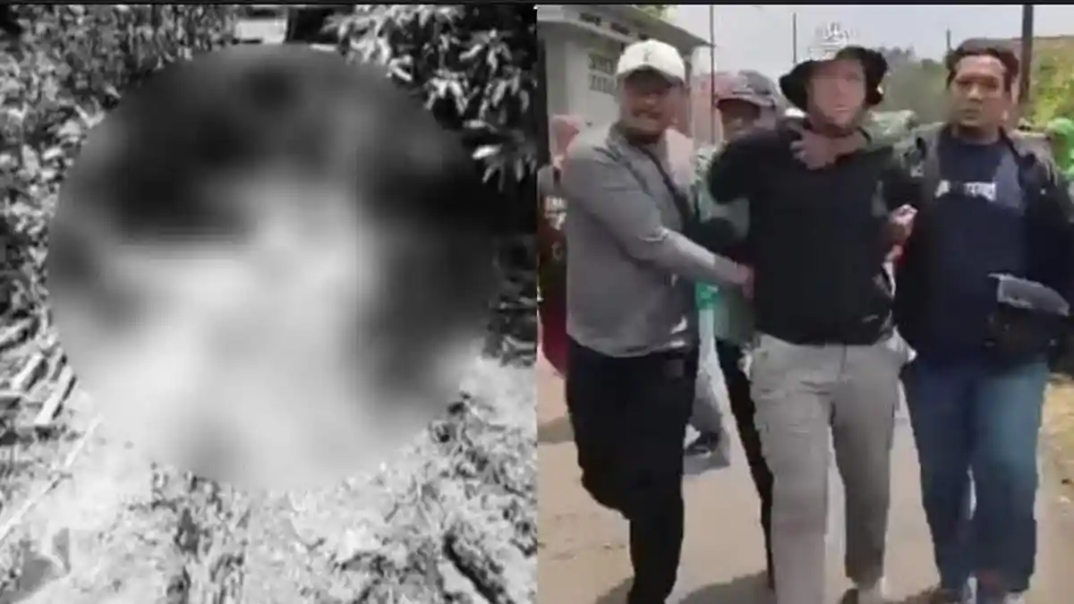 Nikah dengan Warga Indonesia, Bule Amerika Gorok Leher Mertua. Pelaku Diarak Warga dan Polisi