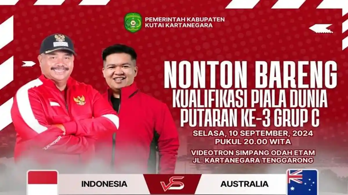 Edi Damansyah Ajak Nonton Bareng Indonesia vs Australia di Pendopo Bupati Kukar Malam Ini