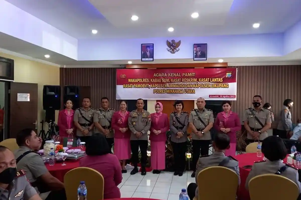 Acara Kenal Pamit di Polres Minut Sulawesi Utara