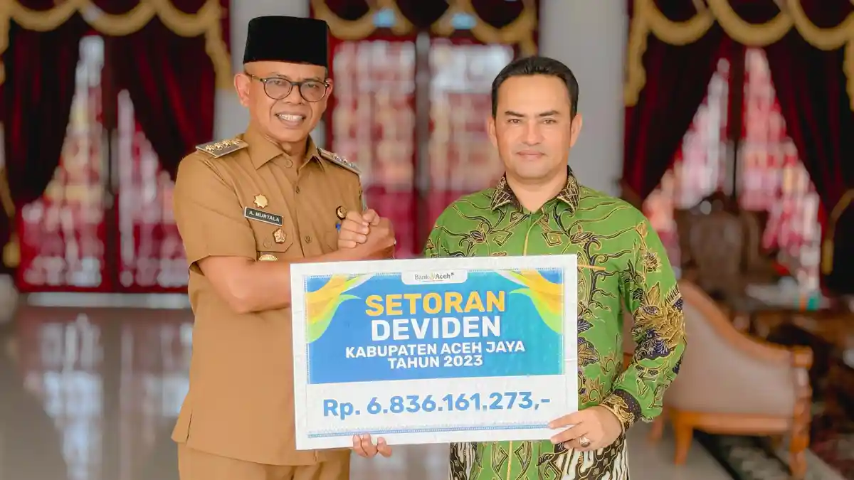 Pembagian Laba Perusahaan Pemkab Aceh Jaya Terima Dividen Rp 6,8 Miliar dari Bank Aceh