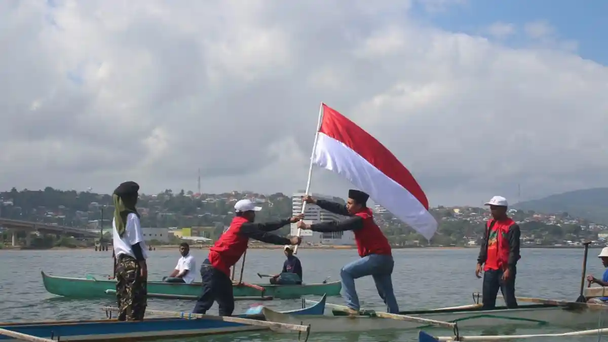 Hari Kesaktian Pancasila, Penyerahan Pataka Merah Putih Digelar di Atas Laut