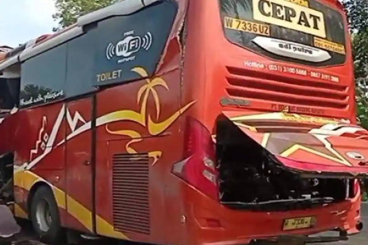 Bus Sugeng Rahayu Tabrak Truk Kontainer di Kulon Progo, Kernet dan Penumpang Jadi Korban Tewas