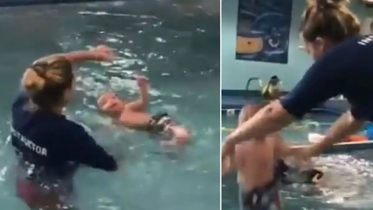 Viral Video TikTok Bayi 8 Bulan Dilempar ke Kolam Renang, Netizen Bereaksi