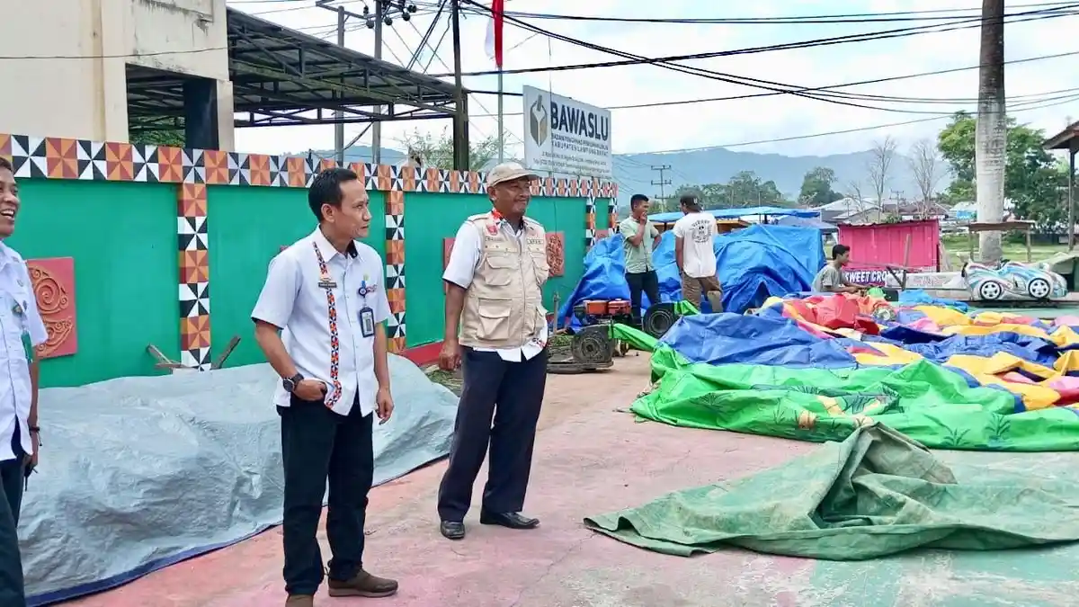 Perbasi Lampung Barat Bangun Lapangan Basket di Taman Kota Liwa
