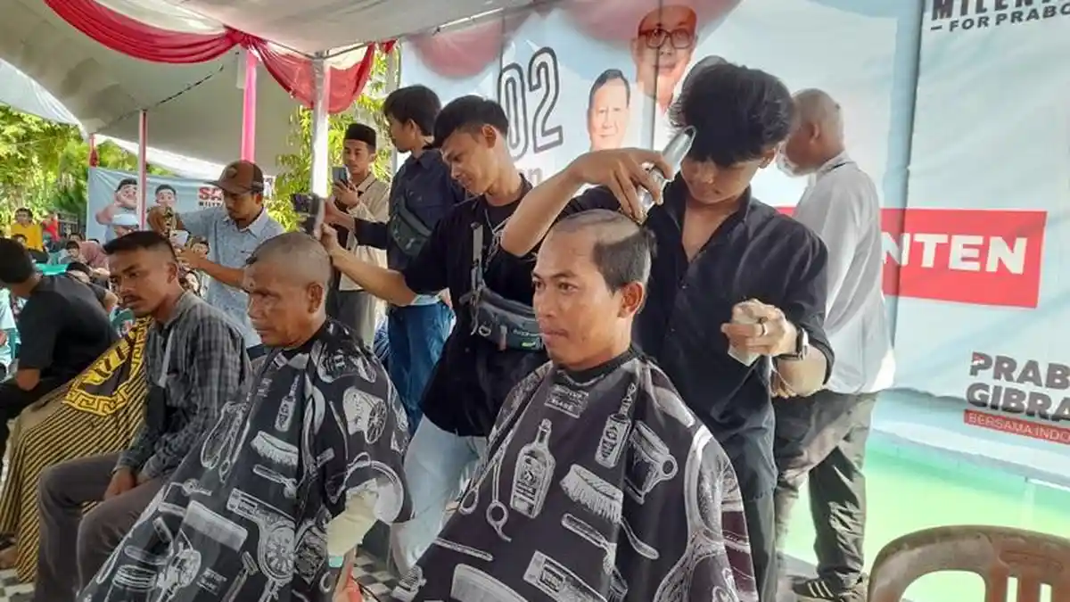 Pendukung Prabowo-Gibran di Serang Cukur Gundul Bertulis 2, Ini Cerita di Baliknya