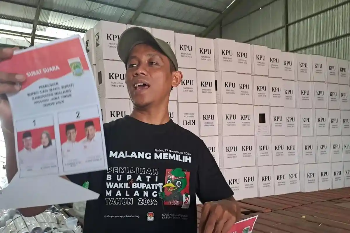Ada 1020 Surat Suara Pilkada Malang 2024 Ditemukan Rusak Saat Proses Sortir Lipat di Gudang KPU