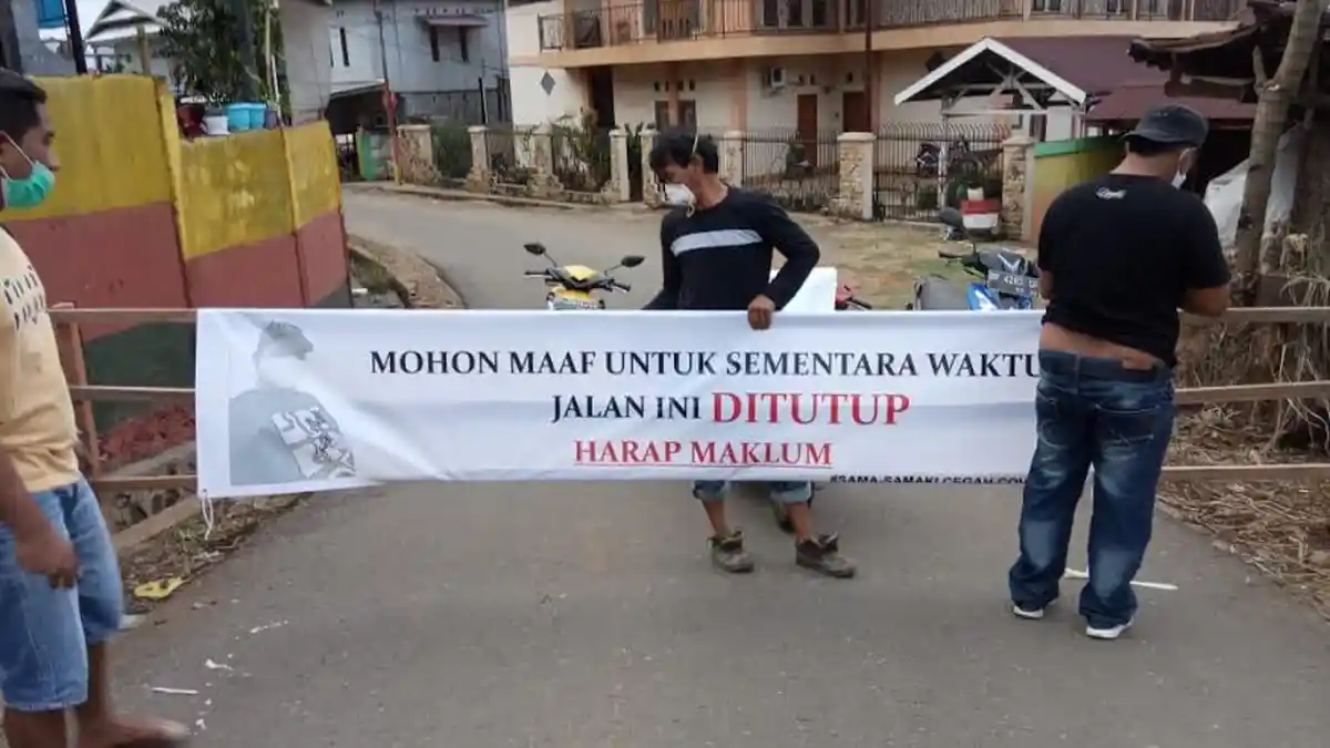 Sudah 11 Positif Corona di Luwu Timur, Warga Sorowako Pasang Portal Jalan