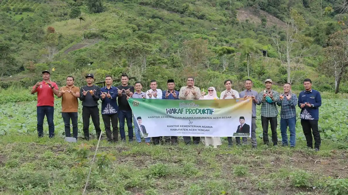 Tim Zawa Kemenag Aceh Besar Studi Tiru ke Kota Wakaf Aceh Tengah