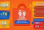 Shopee 9.9 Super Shopping Day Tingkatan Penjualan Lebih dari 30 Kali Lipat di Shopee Live!