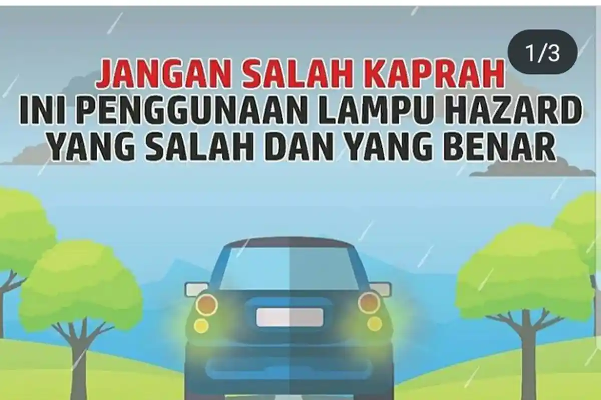 Jangan Keliru Menyalakan Lampu Hazard di Mobil, Ini yang Benar dan Salah