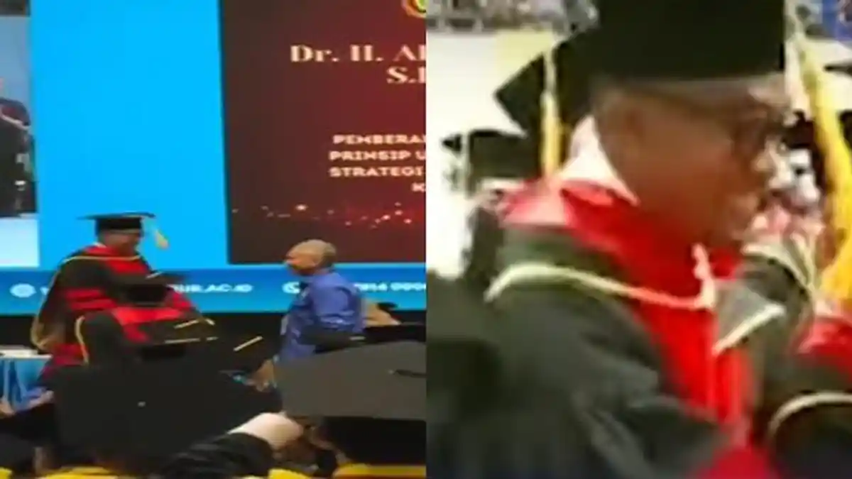Ahmad Sahroni Senyum Lebar Muncul Saat Wisuda Sandang Gelar Doktor Ilmu Hukum