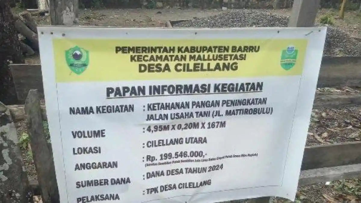 Tipidkor Polres Barru Periksa 2 Proyek Desa Cilellang, Termasuk Rabat Beton Rusak dalam 3 Bulan