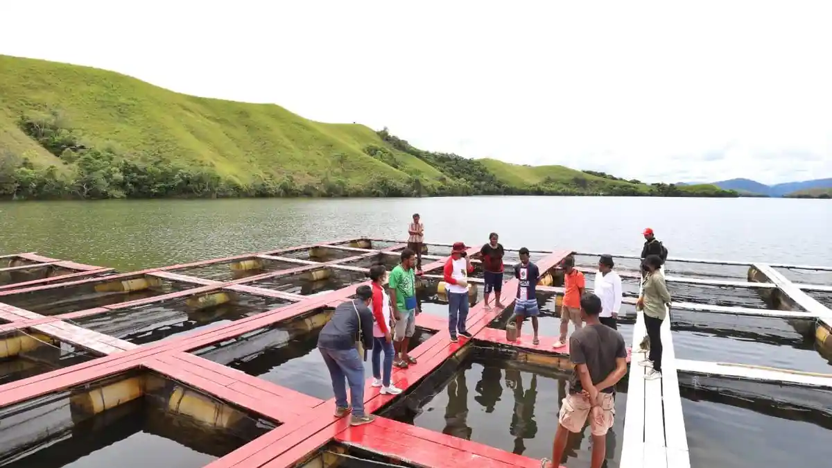 Budidaya Ikan Sistem Bioflok Dikembangkan di Sentani Timur Papua, Binaan BIN