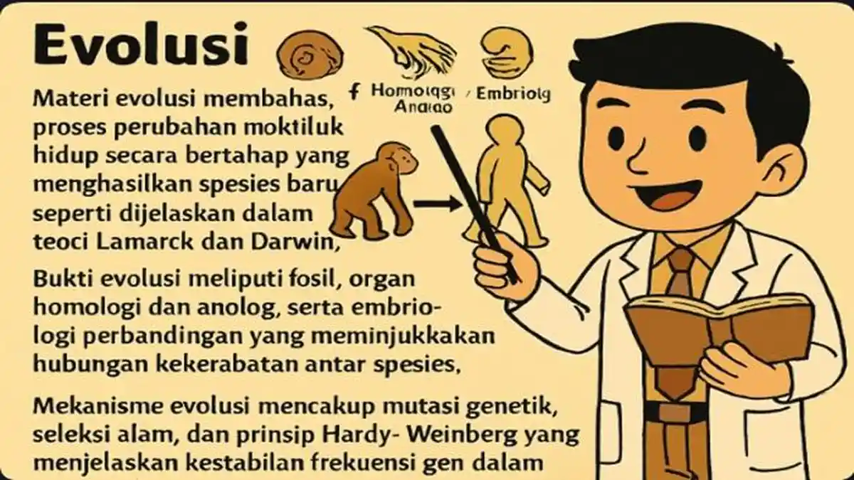 Latihan Soal HOTS Materi Bab 3 Evolusi, Biologi Kelas 12 SMA Dilengkapi Kunci Jawaban
