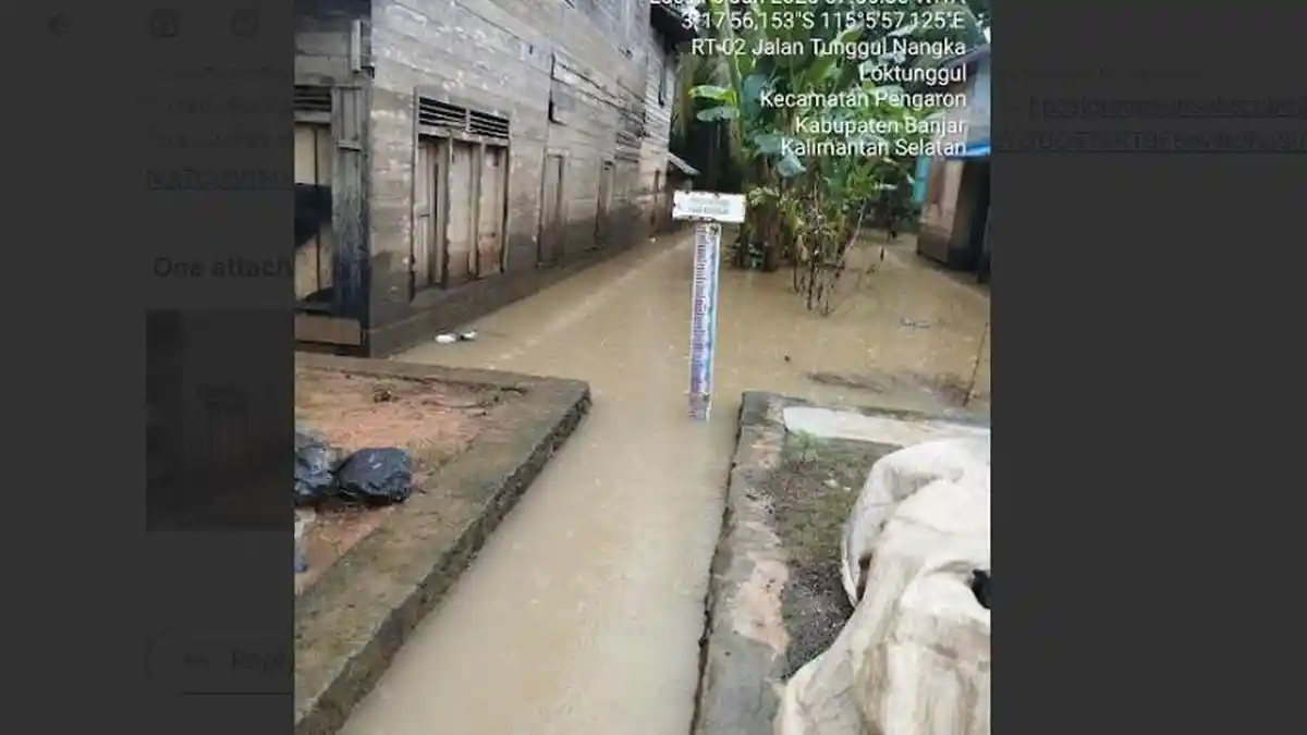 Debit Sungai Riam Kiwa di Pengaron Banjar Mulai Turun, Warga Berharap Cuaca Membaik