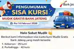 Sisa Kursi Mudik Gratis Bank Jateng 2026 Capai 357 Seat, Pendaftaran Dibuka Lagi 18 Februari
