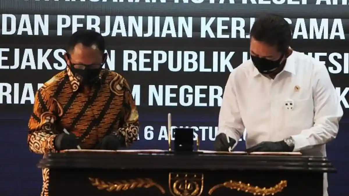Jaksa Agung dan Mendagri Tandatangani Nota Kerja Sama Pemanfaatan Data Kependudukan
