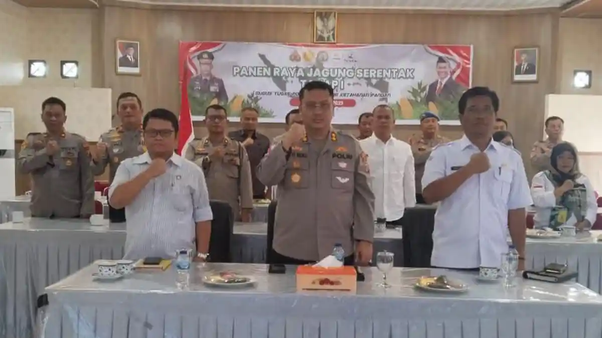 Kapolres Simalungun Hadiri Panen Raya Serentak Tahap I Secara Virtual, Dukung Swasembada Pangan