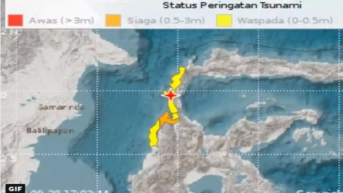 Sebanyak 7 Kali Gempa yang Mengguncang Donggala, Sulteng Hingga Petang Hari Ini