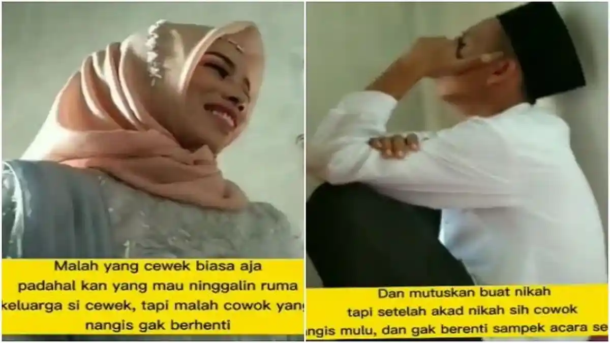 Pengantin Pria Ini Menangis Usai Akad, Si Wanita Malah Cengengesan, Alasannya Banyak Mengira Tertipu