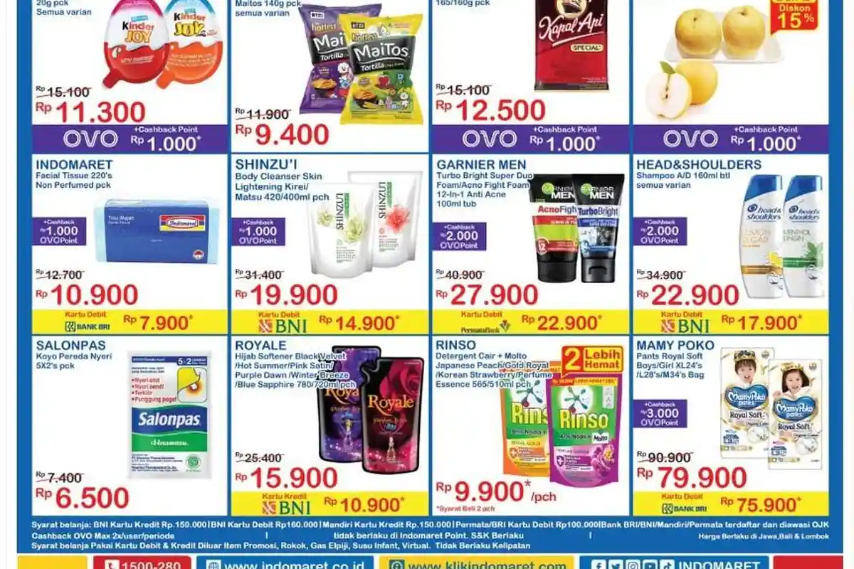 Promo JSM Indomaret 9-11 Juni 2023, Kebutuhan Mencuci Tetap IRIT, Mamy Poko Pakai BRI Rp75 Ribu Aja