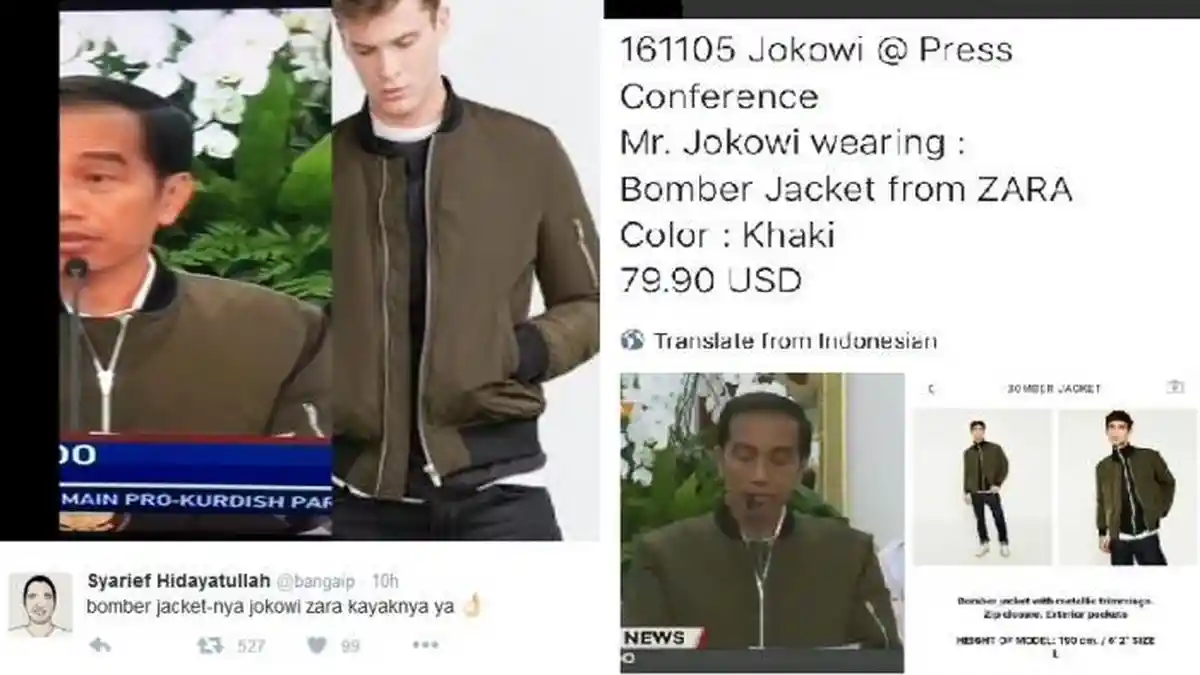 Netizen Ramai Bahas Jaket Jokowi, Jaket Bomber Dikabarkan Habis Terjual,