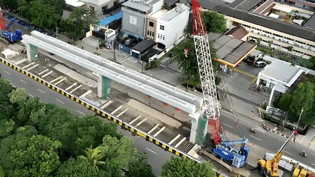 Progres Pembangunan LRT Velodrome-Manggarai Mencapai 61,79 Persen, Sudah Dipasok 19 Ribu Ton Semen