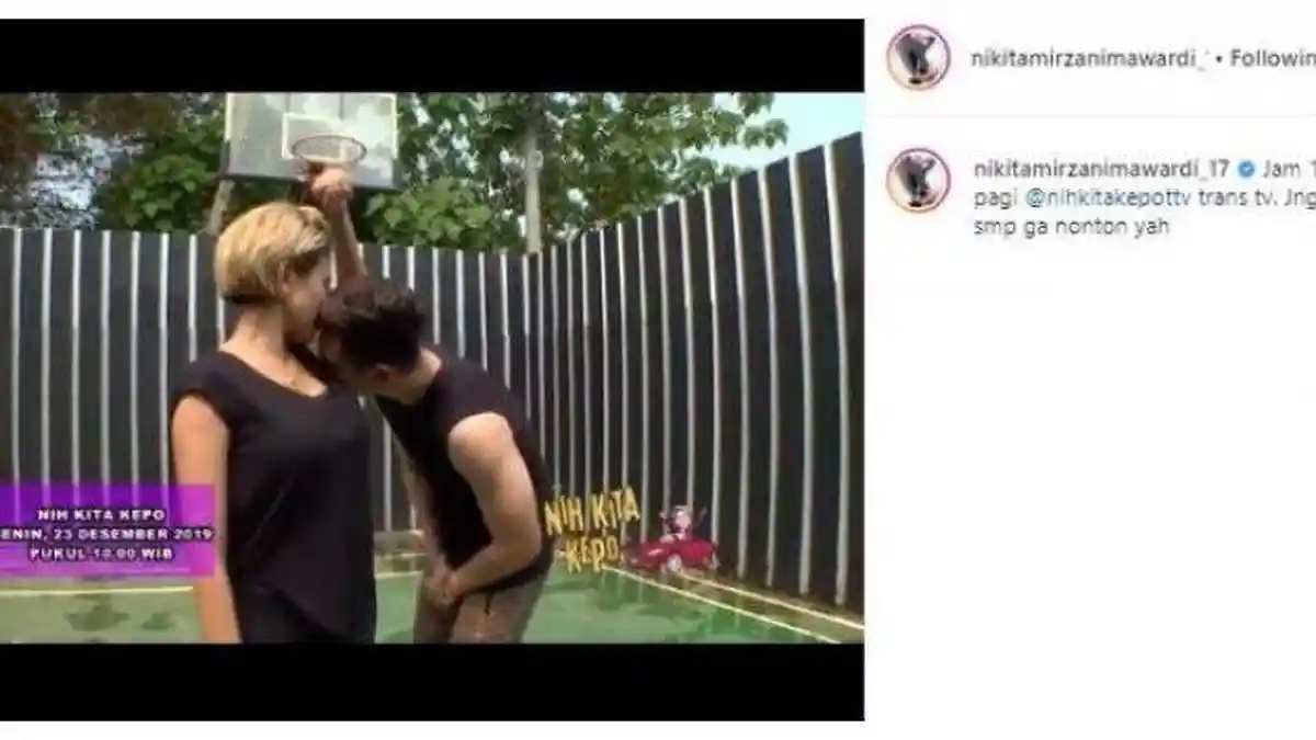 Ketek Nikita Mirzani Dicium Verrell Bramasta, Videonya Viral