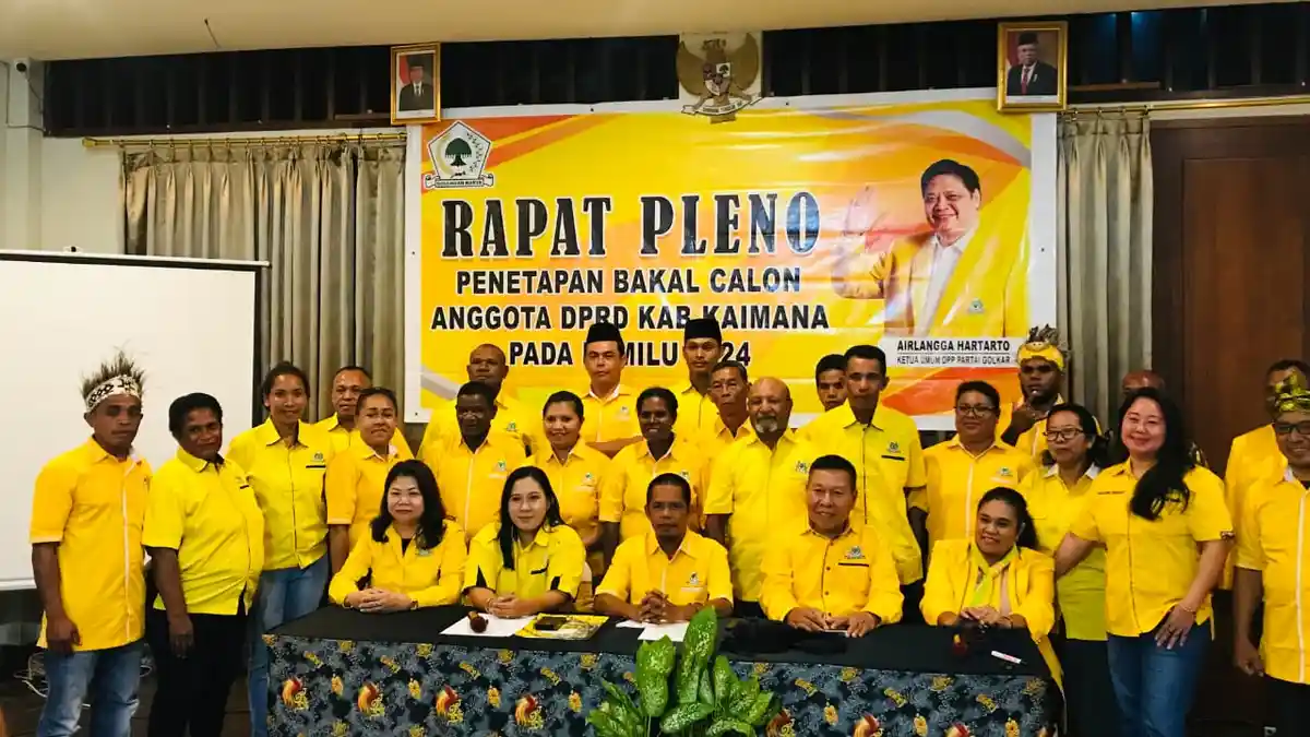 Partai Golkar Kaimana Tetapkan 20 Caleg, Target Raih 6 Kursi di Pileg 2024