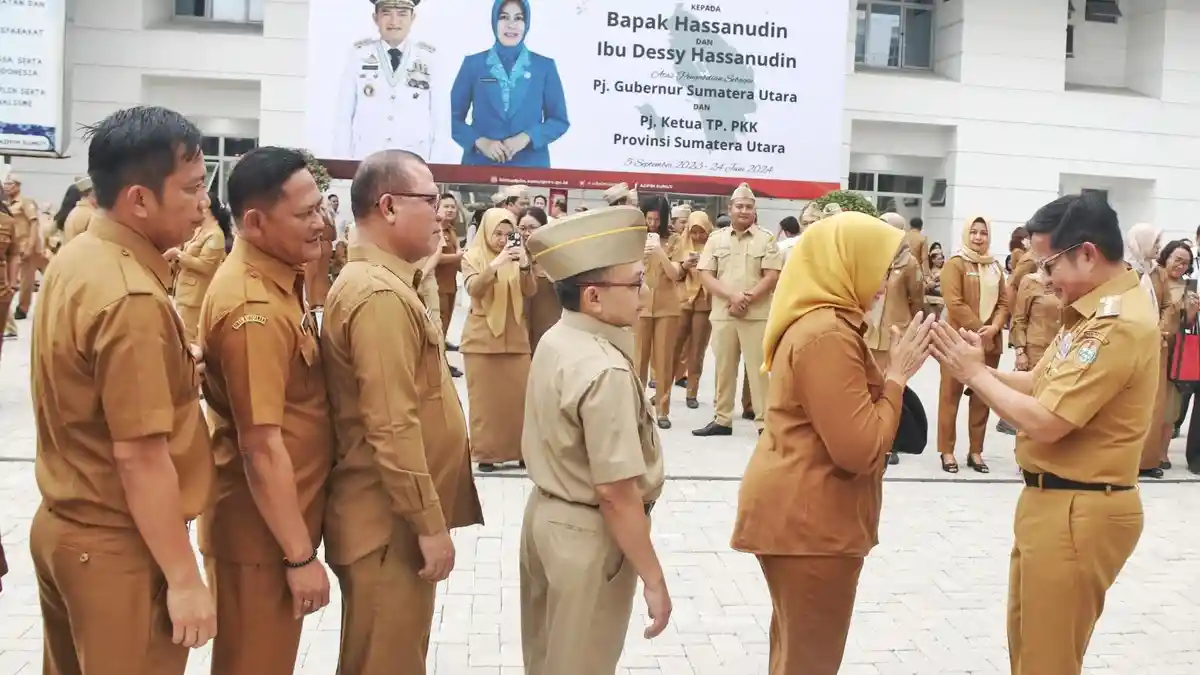 Pj Gubernur Sumut Hassanudin Apel Terakhir bersama ASN dan Staf, Berikut Pesannya