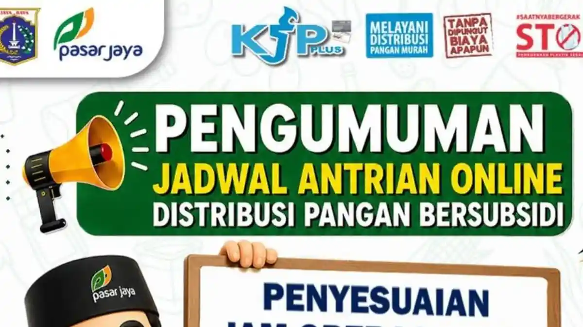 Perubahan Jadwal Antrean Pangan Murah Pasar Jaya, Ini Waktu Operasional dan Ketentuan Terbaru