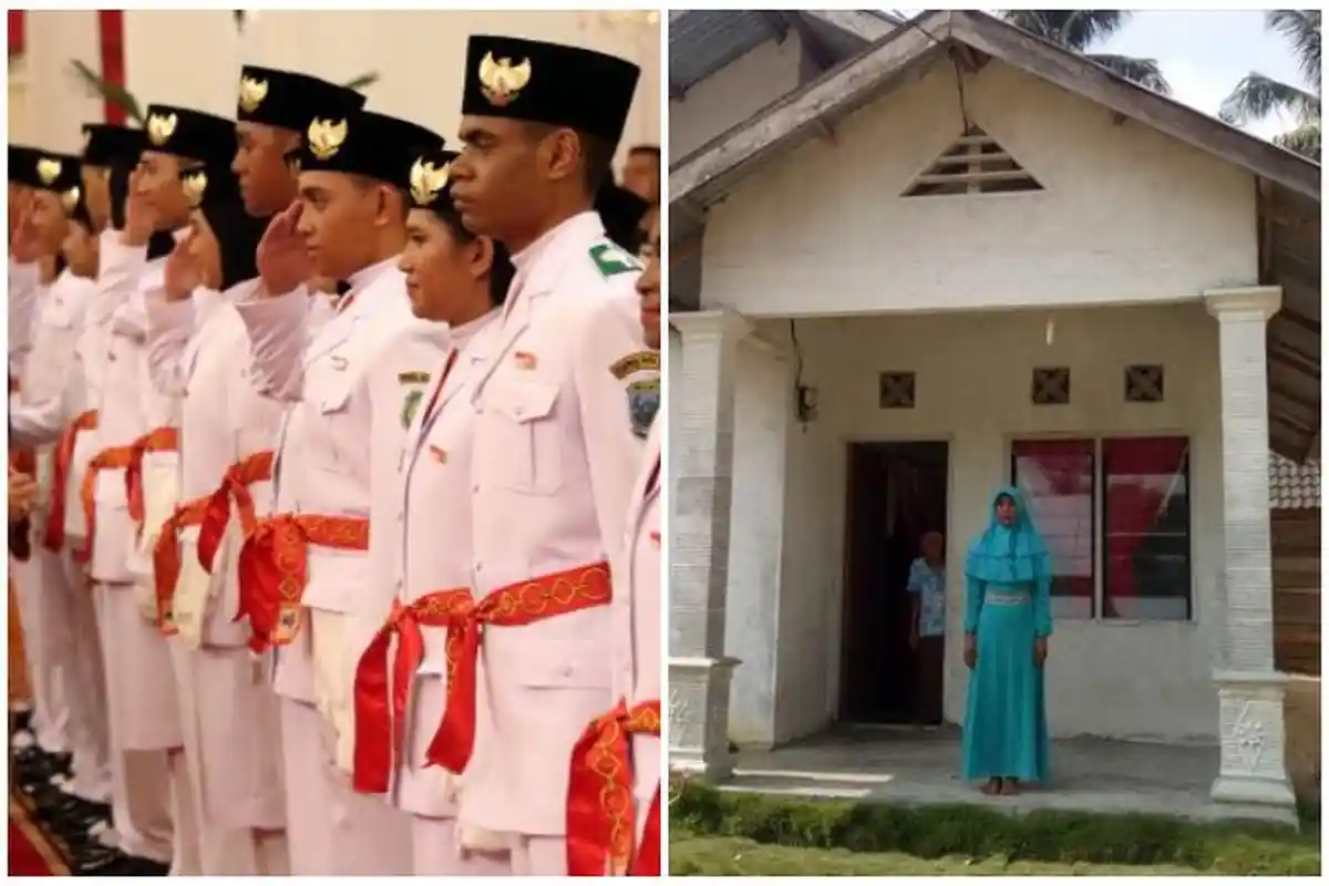 Luar Biasa, Berbekal Sepatu Robek Pinjaman Tetangga, Muhamat Asraf Lolos Jadi Paskibraka Nasional