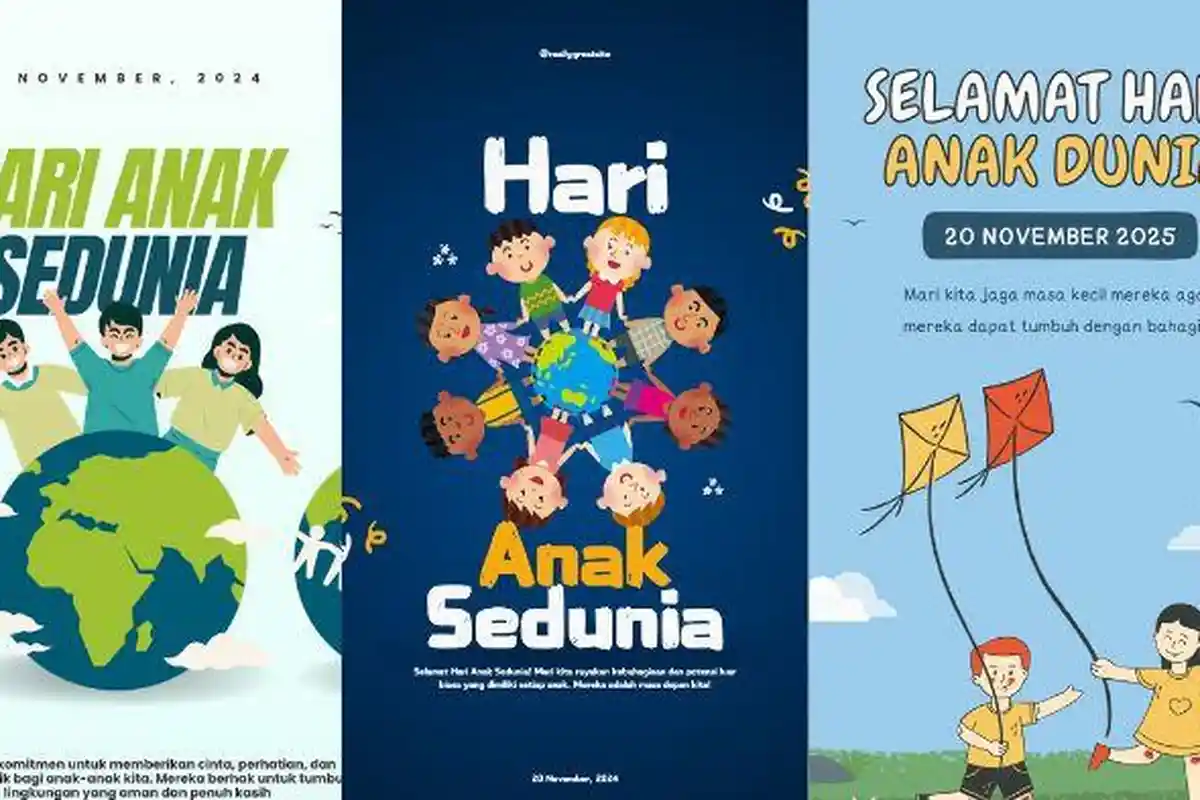 20 Poster Hari Anak Sedunia 2025 dengan Gambar Menarik dan Gratis untuk Ucapan