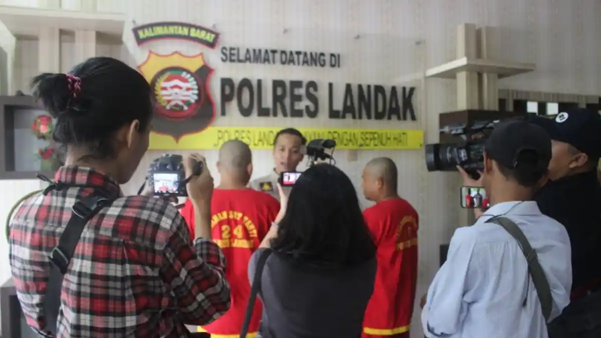 Polres Landak Tangkap 10 Terduga Pelaku PETI,  3 Pemilik Modal dan 7 Pekerja