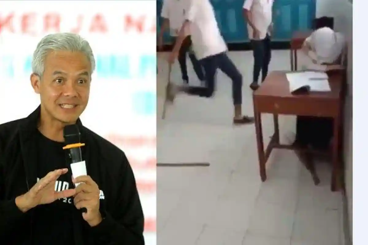 Viral di Medsos Video 3 Siswa SMP Pukuli Siswi, Korban Hanya Menangis, Begini Reaksi Ganjar Pranowo