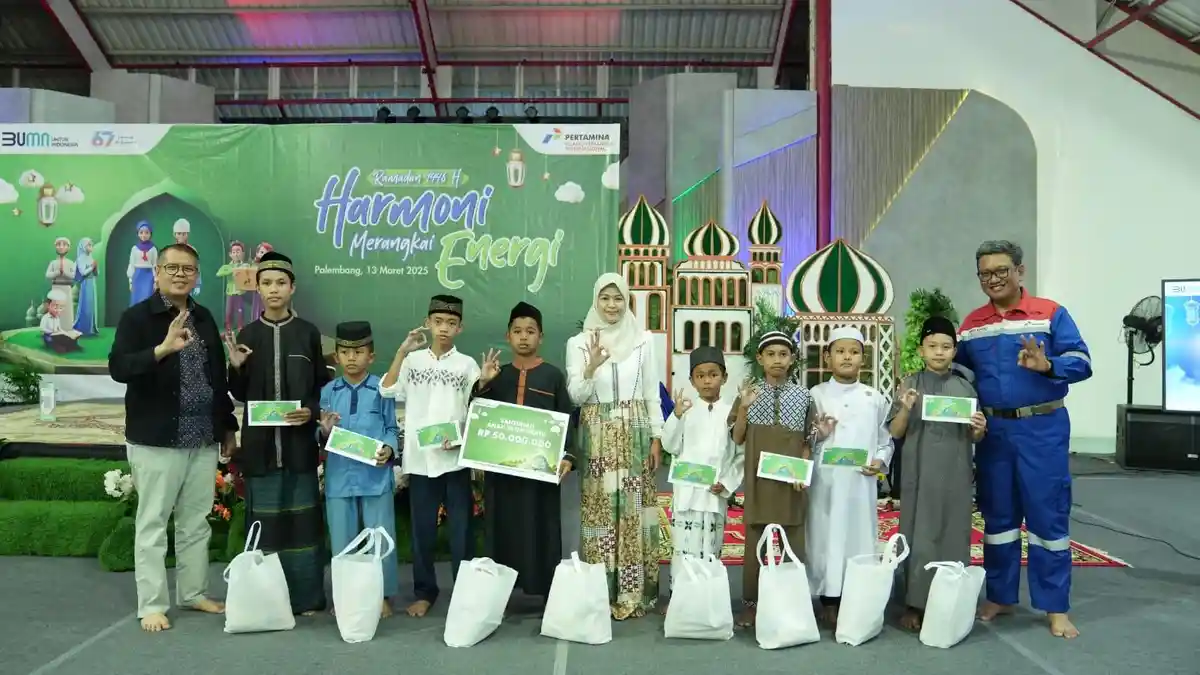 Kilang Pertamina Plaju Berbagi Kebahagiaan Ramadan dengan 174 Anak Yatim