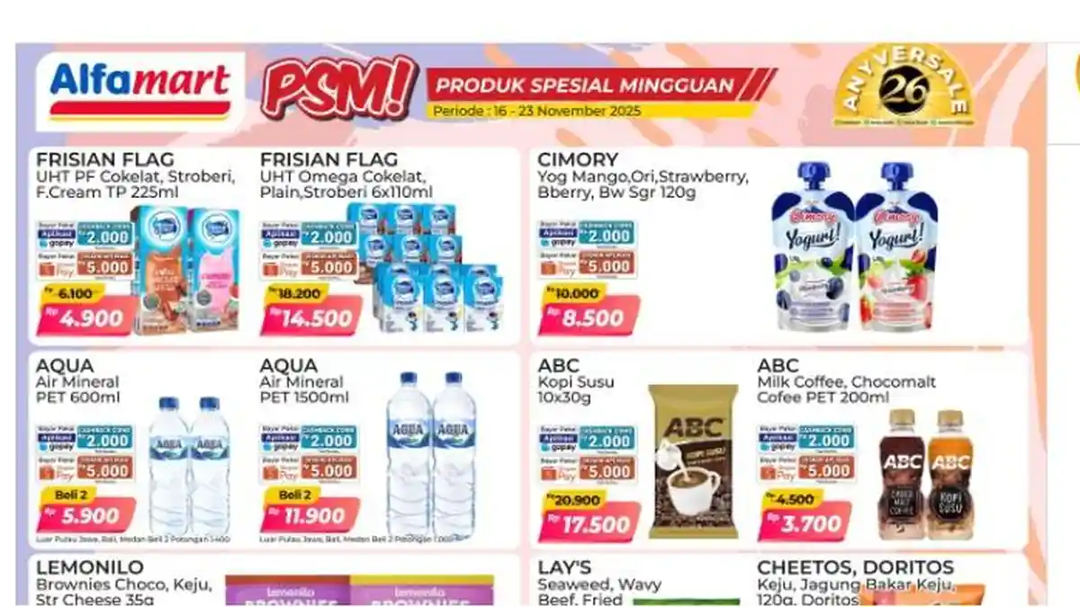 Promo Alfamart 20-21 November, PSM Sunsilk Rp19.900, Aqua Beli 2 Lebih Untung